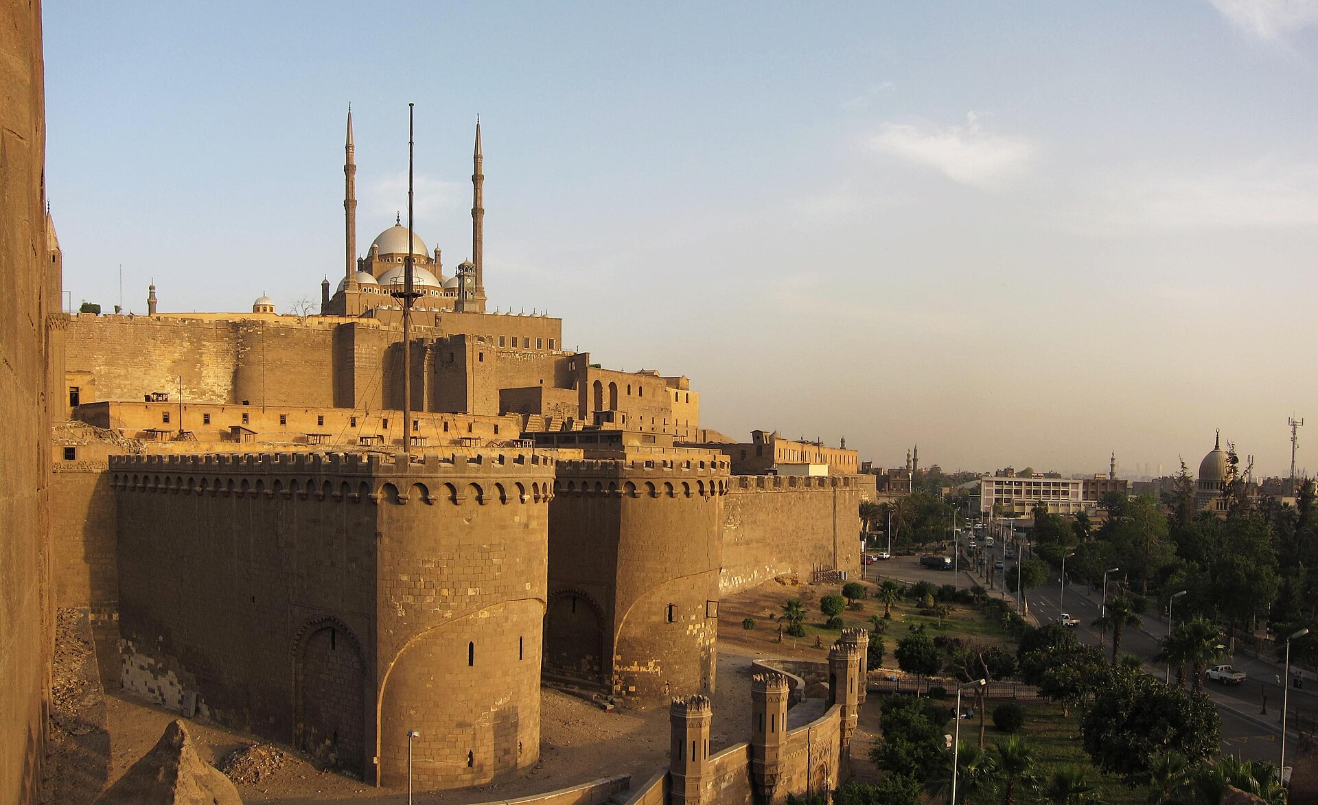 The Citadel of Saladin overlooking Cairo with the Mosque of Muhammad Ali on its grounds