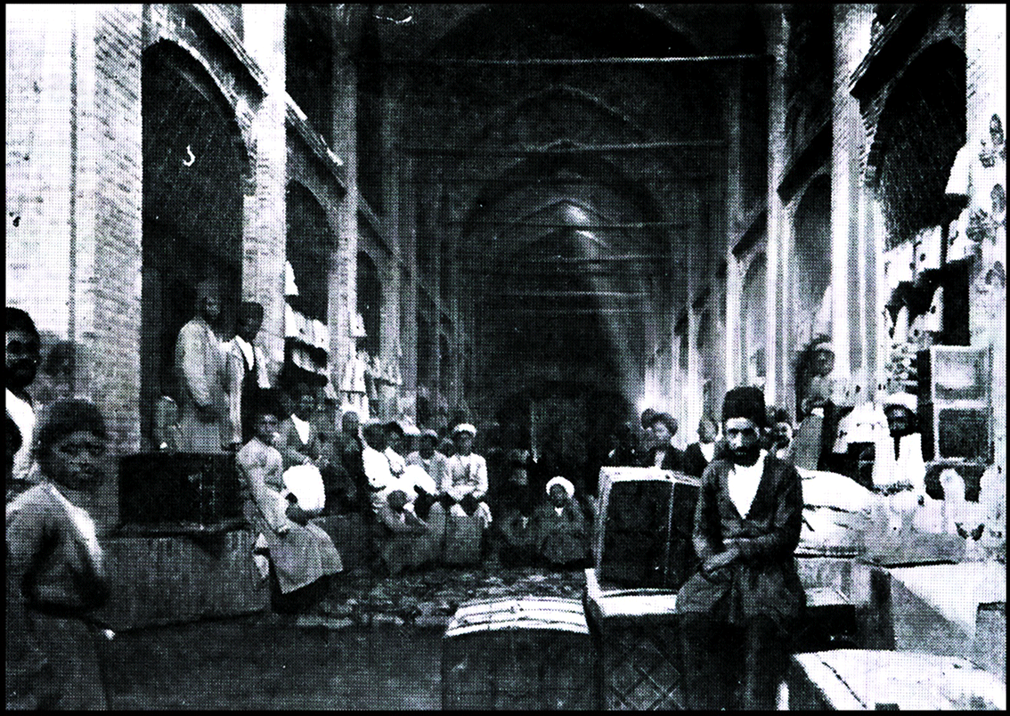 Lantern-lit covered passage in Khan el-Khalili bazaar, Cairo